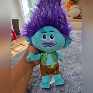 Dreamworks Trolls World Tour Plush Branch Doll - Blue .